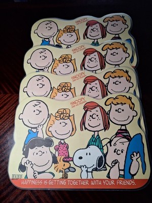 Peanuts Snoopy & Friends Activity Placemats Set of 4 Plastic Wipe Clean#7