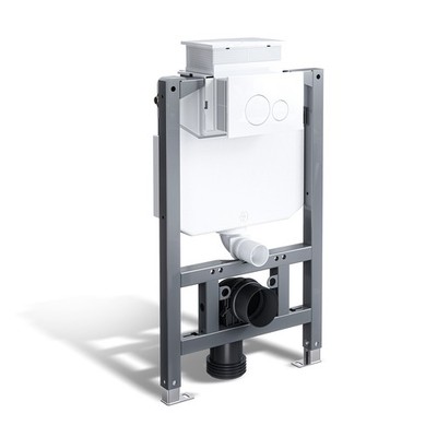 Vorwandelement WC-Unterputz Spülkasten Toilette mit weiß Betätigungsplatte 82cm