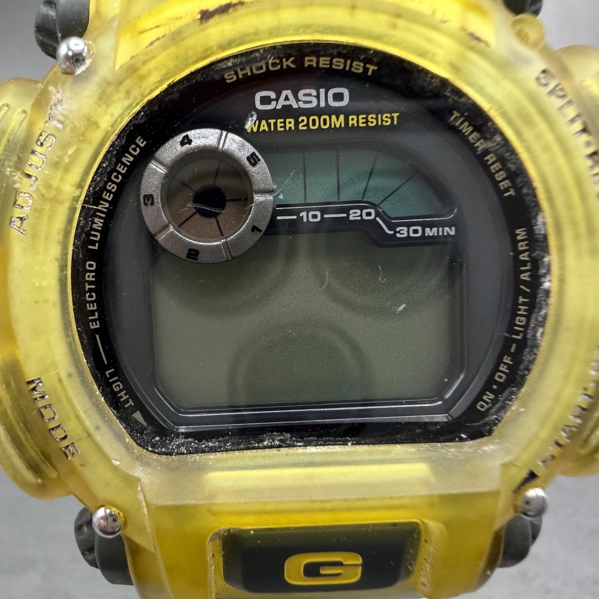 Casio G-Shock Watch Men 43mm Digital Yellow Tone Alarm Chrono DW Casio G-Shock Watch Men 43mm Digital Yellow Tone Alarm Chrono DW