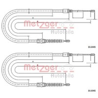 2X Metzger Handbremsseile Passend FüR Peugeot 308 Links+Rechts