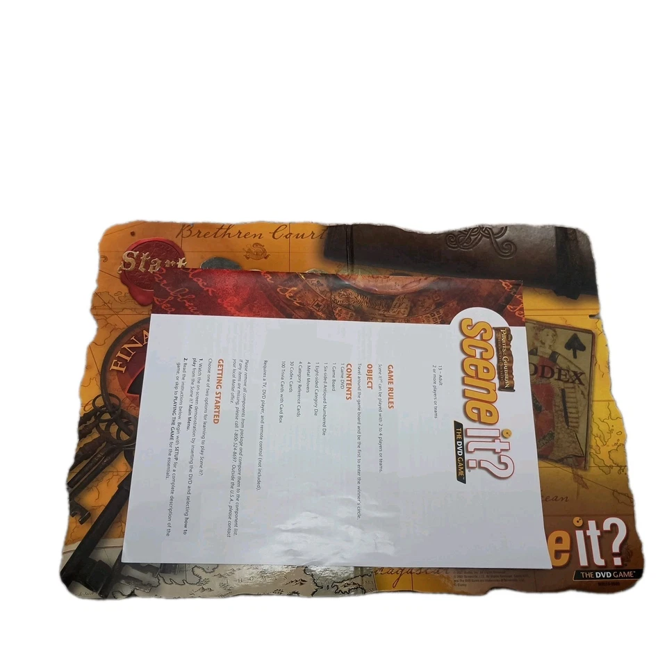 2007 Scene It Pirates of the Caribbean Replacement Instructions & Game Board - Image 2 of 4