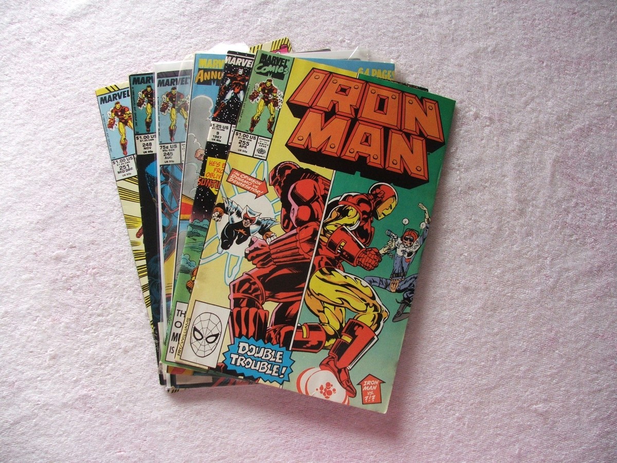 Marvel Comics Invincible Iron Man lot of 9 books. Direct Ed. 245