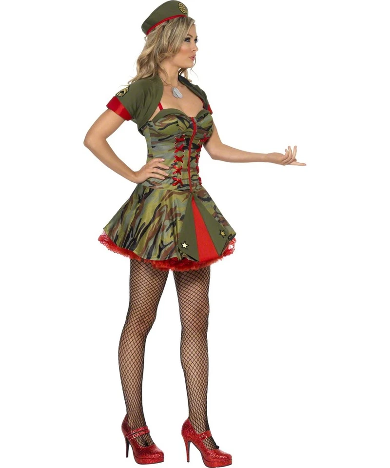 Sexy Disfraz Halloween Adulto Fuerzas Especiales Ejército Niña Foto 4 de 4