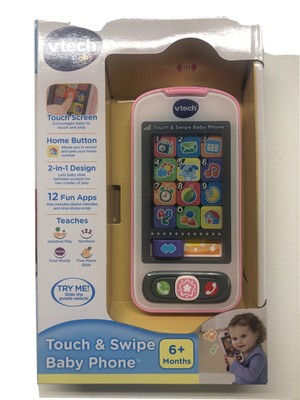 vtech touch and swipe baby phone pink
