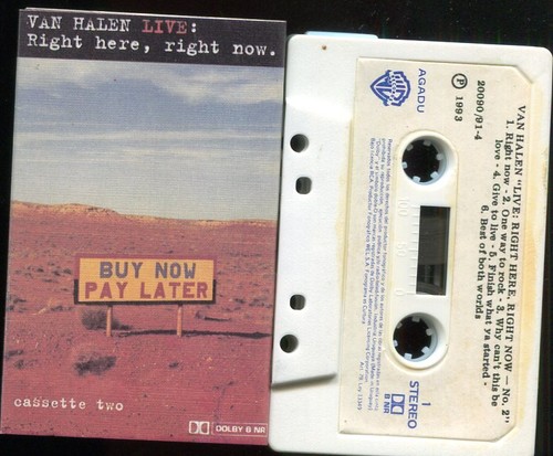 VAN HALEN LIVE: RIGHT HERE RIGHT NOW CASSETTES  RARE URUGUAY  - Picture 1 of 2