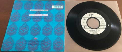 JESUS LOVES YOU Generations Of Love RARE 7" SINGLE W/ PRESS SHEET Boy George - Picture 3 of 4