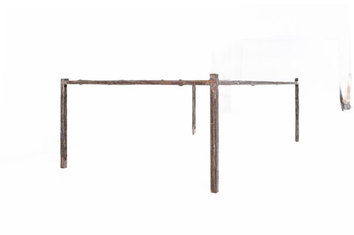 Maison Jansen Style Vintage French Iron and Glass Top Coffee Table - Picture 10 of 12