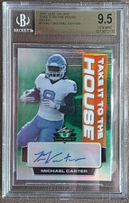 2021 Valiant Michael Carter Green Prizm Take It To The House Auto /99 BGS 9.5/10