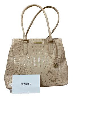 Brahmin Joan Tote Large Apricot Melbourne Bag With Registration