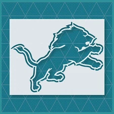 Detroit Lions Stencil – Football Team, Sports Fan Art, Craft, Wall Decor Design
