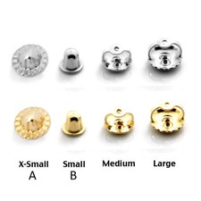 14K Solid White  Yellow Gold Screw Backs Earrings Nut Replacement Findings