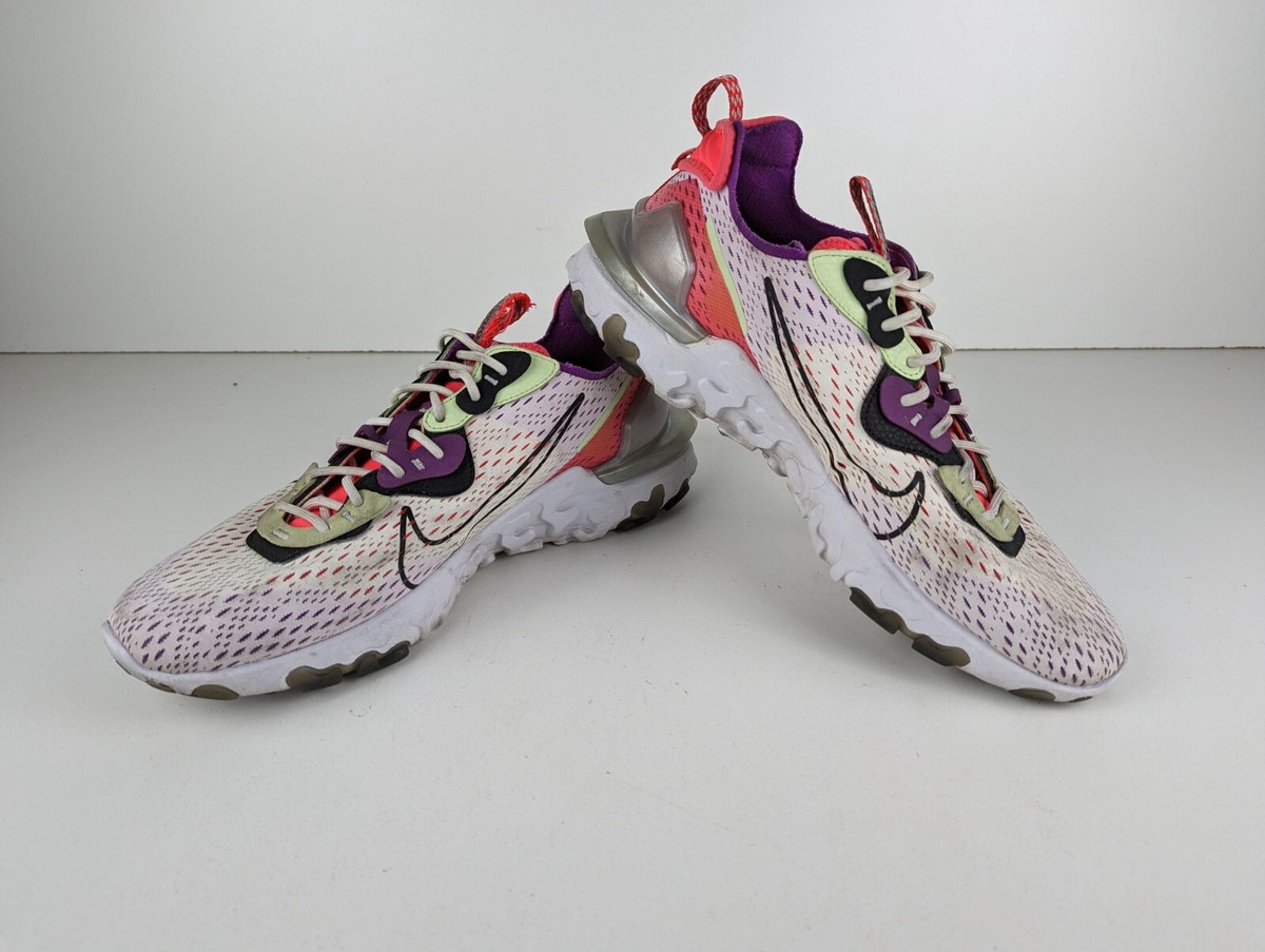 Nike React Vision Summit White Barely Volt Laser Crimson