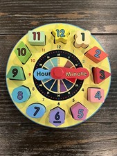 Melissa and Doug Wooden Shape Sorting Clock