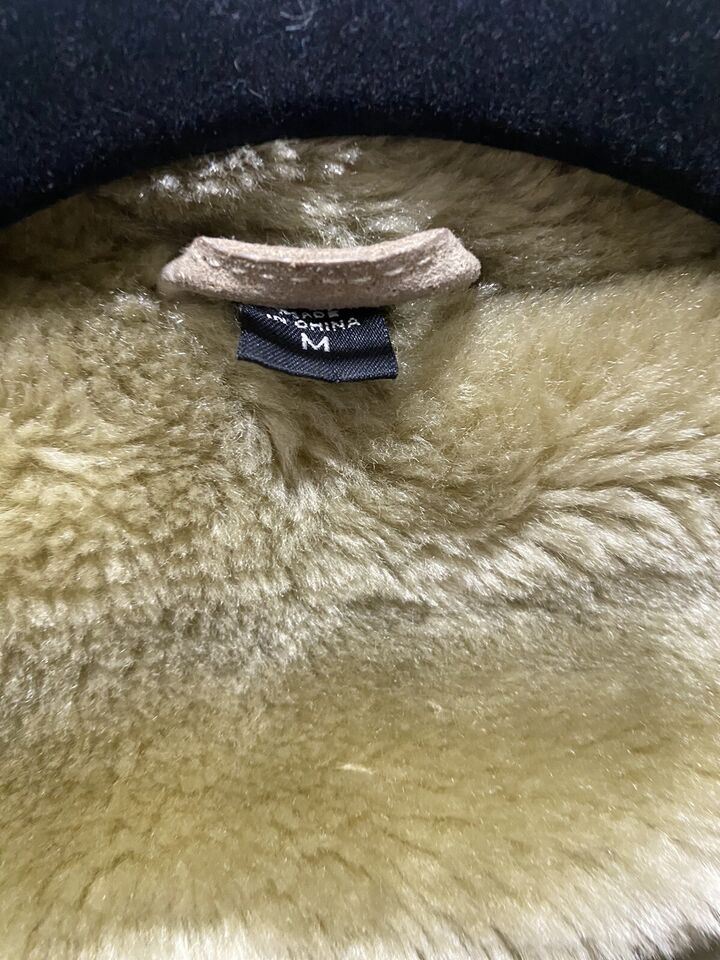 EMC 100% Genuine Leather Jacket Faux Fur Trim Jacket Size Medium | eBay