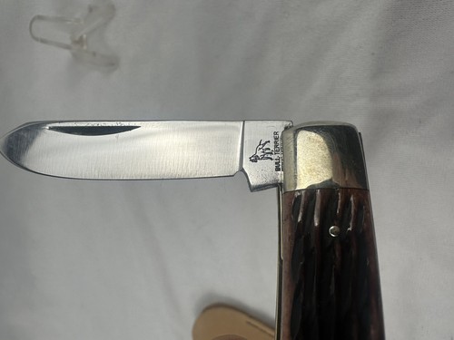 Bulldog Brand Pitt Bull Germany Hammer Forged 3 Blade Stag Handle Pocket Knife - Picture 8 of 12