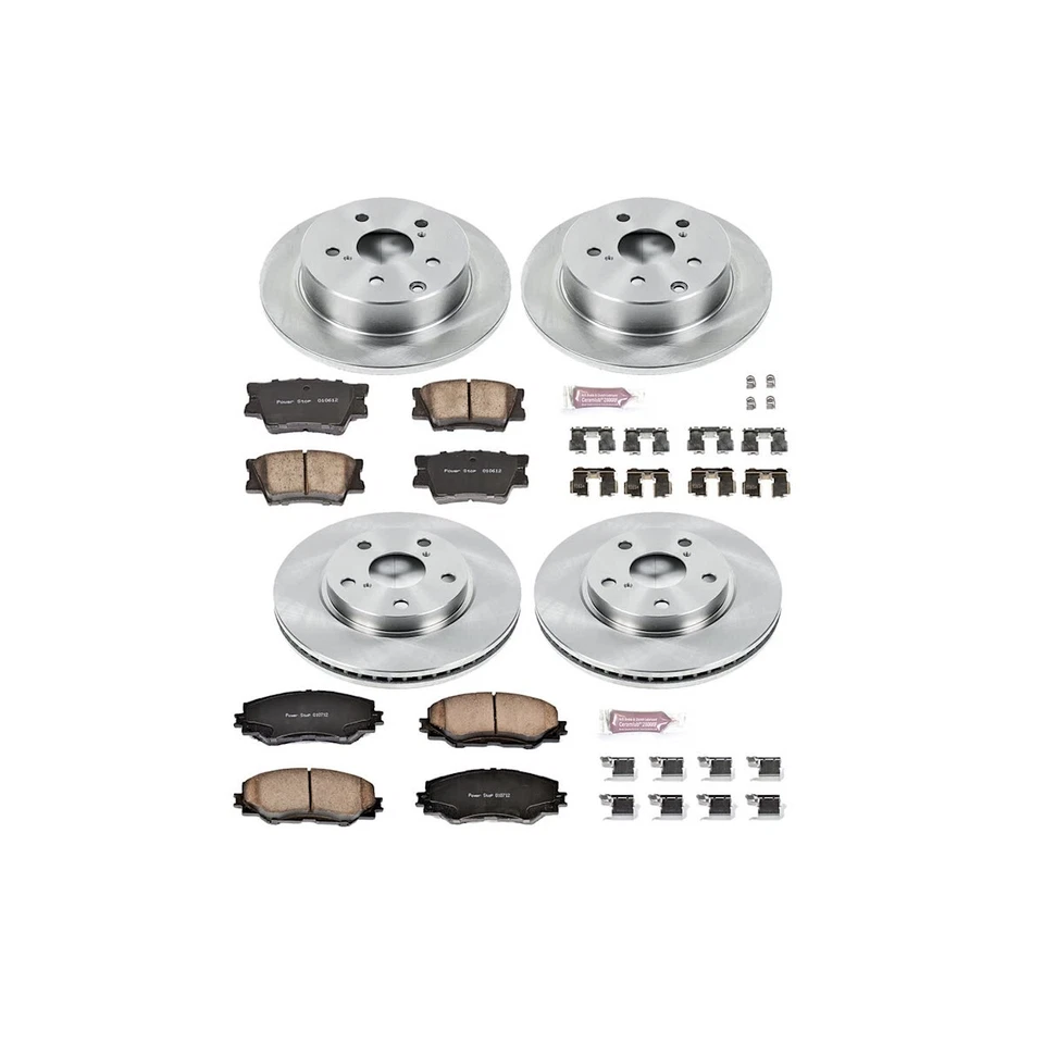KOE4100 Powerstop 4-Wheel Set Brake Disc and Pad Kits Front & Rear for RAV4 Foto 4 de 4