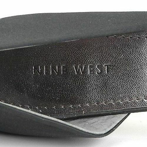 Escarpins Nine West Noir Satin Bout Ouvert - Taille US 10.5 Femme - Modèle 'Every' - Occasion