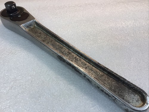 SNAP ON TOOLS#S-71 - 1/2" DR., 9-1/2" LONG, FLAT HANDLE RATCHET-USA-REBUILT-VTG. - Picture 12 of 12