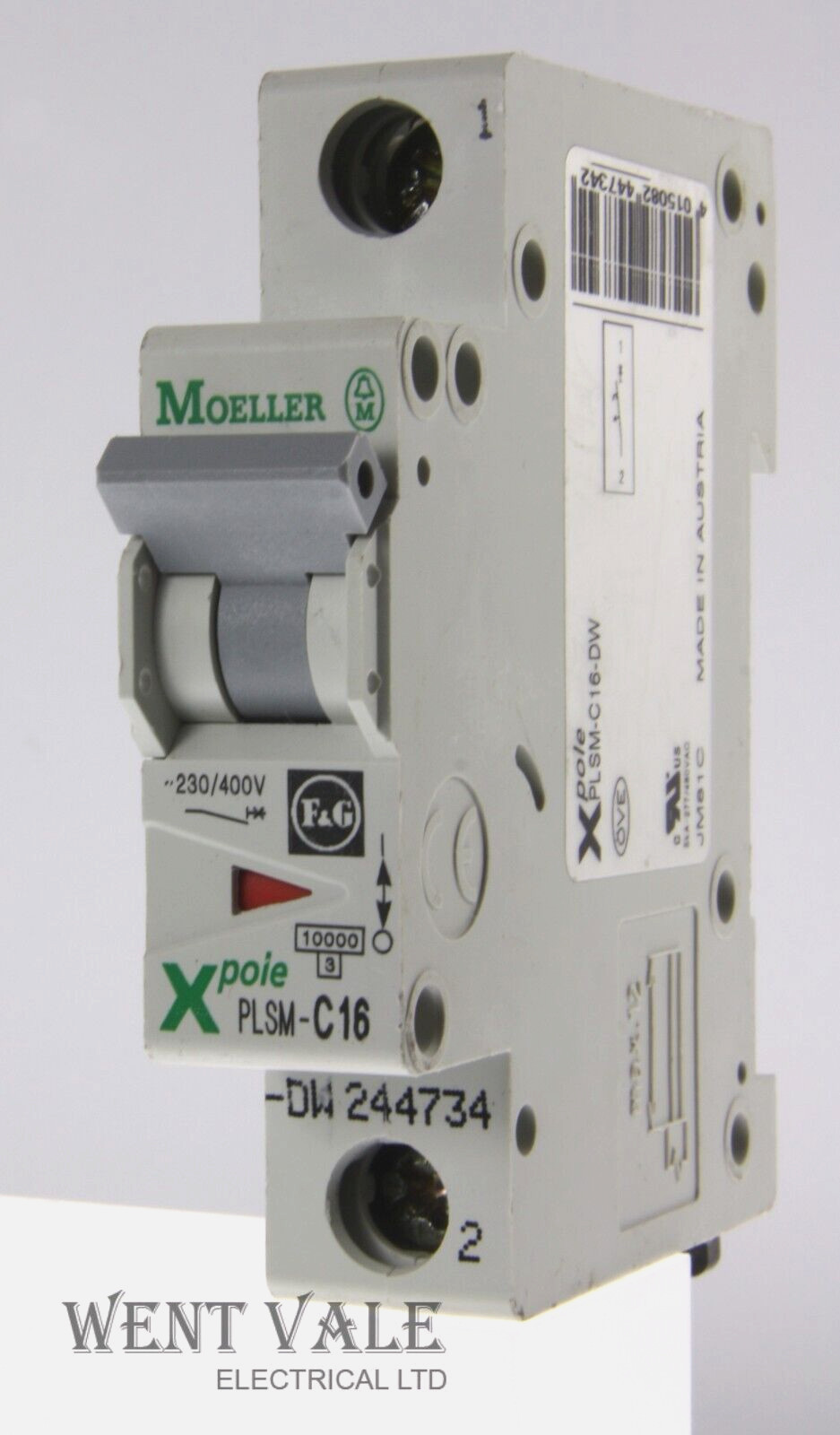 Moeller - X Pole - PLSM-C16-DW - 16a Type C Single Pole MCB Used