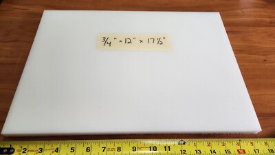 HDPE CUTTING BOARD WHITE 0.75'' X 12.00'' X 17.50''