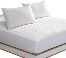 King Size Waterproof Mattress Protector Cooling Rayon from Bamboo King, White
