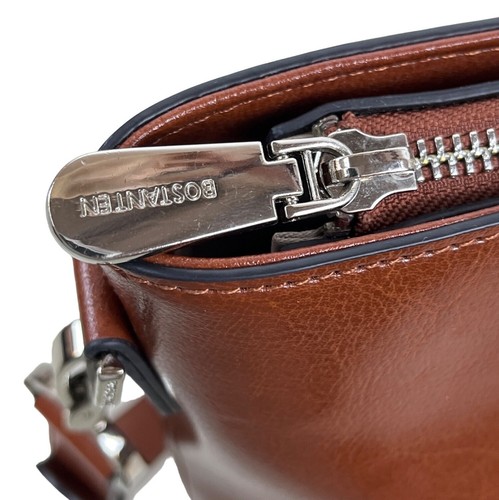 Bostanten Women's Brown Leather Laptop Tote Office Shoulder Tote Bag Size L - Picture 7 of 15