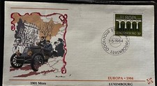 LUXEMBOURG 1984 FDC EUROPA WATERCOLOR CACHET AUTOMOBILES FLEETWOOD -S16828
