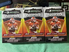 2021 PANINI PRIZM. DRAFT PICKS FOOTBALL 3 HANGER BOX D.P.