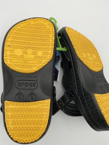 NEU Crocs Batman verstellbare schwarze Clogs Herrengröße 6 Damengröße 8 - Bild 8 von 8
