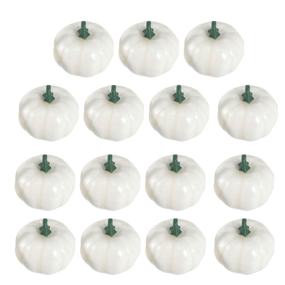 15Pcs Artificial Pumpkin DIY Decor Props Fake Pumpkins for Fall Crafts