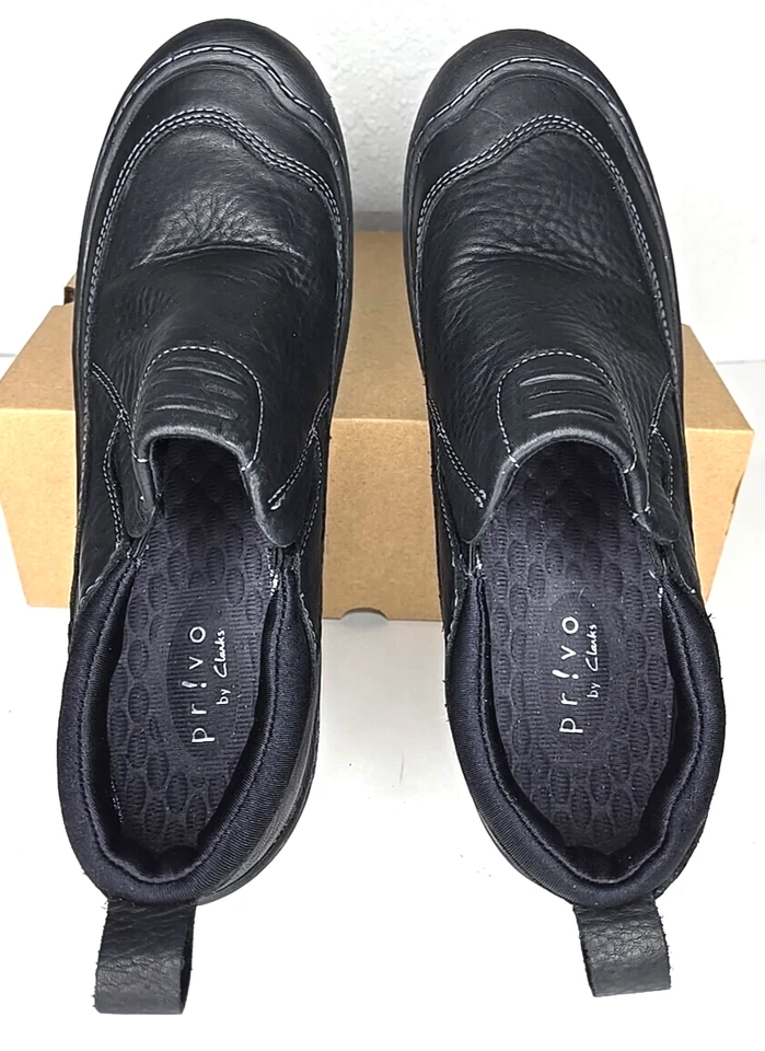 Zapatos Privo para mujer de cuero negro sin cordones acolchados cómodos Clarks talla-9,5 M/39 Foto 4 de 4