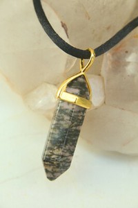 Authentic Rhodochrosite Chakra Pendant Gemstone Gold-Plated Cap Healing Reiki Necklace