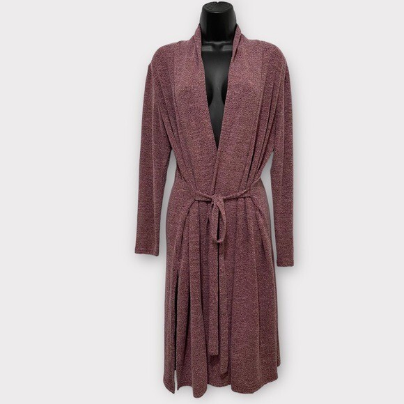 Kontrol Contemporary Deep Purple Open Front Cardigan w/Attached Waist Tie Medium