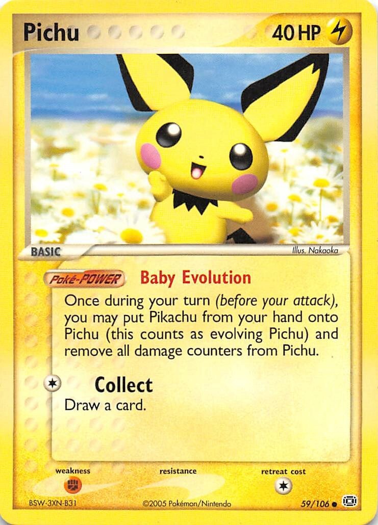 【ARS10】英語版ピチュー Pichu 59/106 Pichu 59/106 Emerald Regular for sale online | eBay