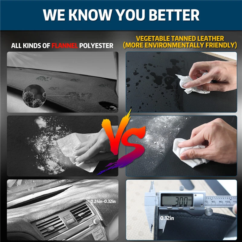 Dashboard Pad Dash Mat Non-Slip Cover Dashmat Leather Car For Jaguar XF 2008-15 Foto 3 de 4