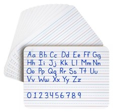 12 Pack Double Sided Small Dry Erase White Boards with Lines 9x12 in 