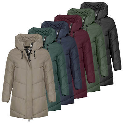 Khujo Damen WinterJacke Mantel kurz Parka gesteppt Stepp Kapuze  Reißverschluss