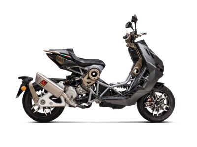 Italjet Dragster 125/200 2021-2024 Akrapovic Titan Schalldämpfer Slip-On Set - R