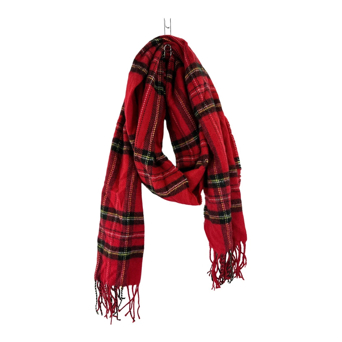 Red tartan blanket scarf deals