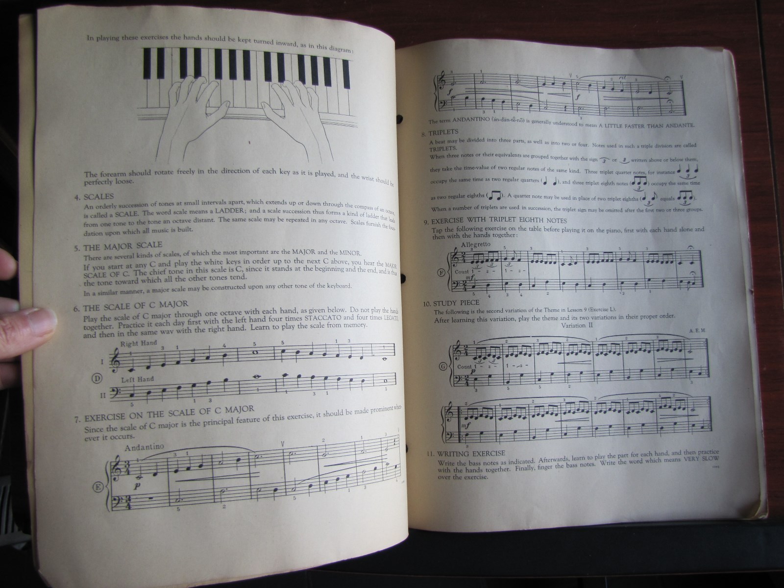 The School Credit Piano Course 1° anno Bk 2 -1918 PB Formazione Orecchie Dita Mente foto 4
