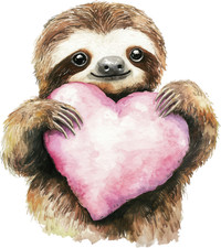 Wall decal sticker sloth wall sticker 18 x 18 cm large