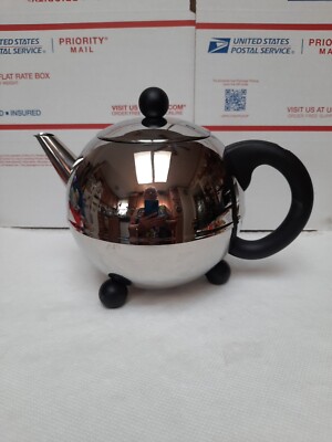 Bredemeijer Hilversum Holland Duet 1.2L. #3318 Teapot | Chrome & Black. Used