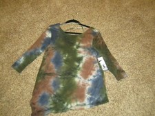 Karen Kane Flora and fauna Cross Back Tie dyed tunic XL NEW