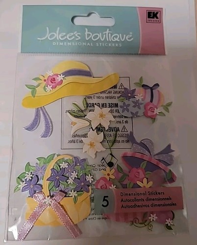 Jolee's Boutique Easter Hatboxes Stickers Spring  Dimensional Scrapbook NOS HTF - Picture 5 of 11