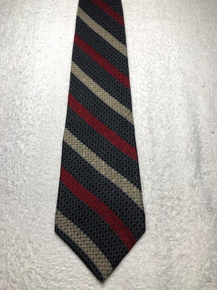 CORBATA NAUTICA HOMBRE NEGRO MARRÓN GRIS CON BEIGE Y ROJO 4 X 59 Foto 2 de 4