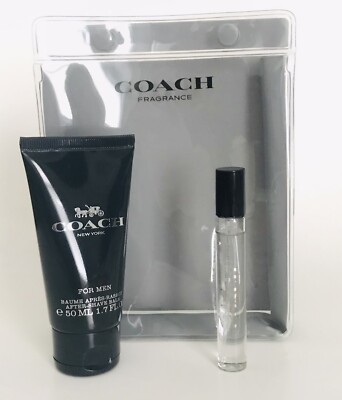COACH Men Fragrance Travel Set Cologne Spray After Shave Balm  NEW