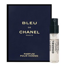 CHANEL Bleu de Chanel Parfum Pour Homme Lux Size Sample Spray Vial 1.5 ml .05 oz