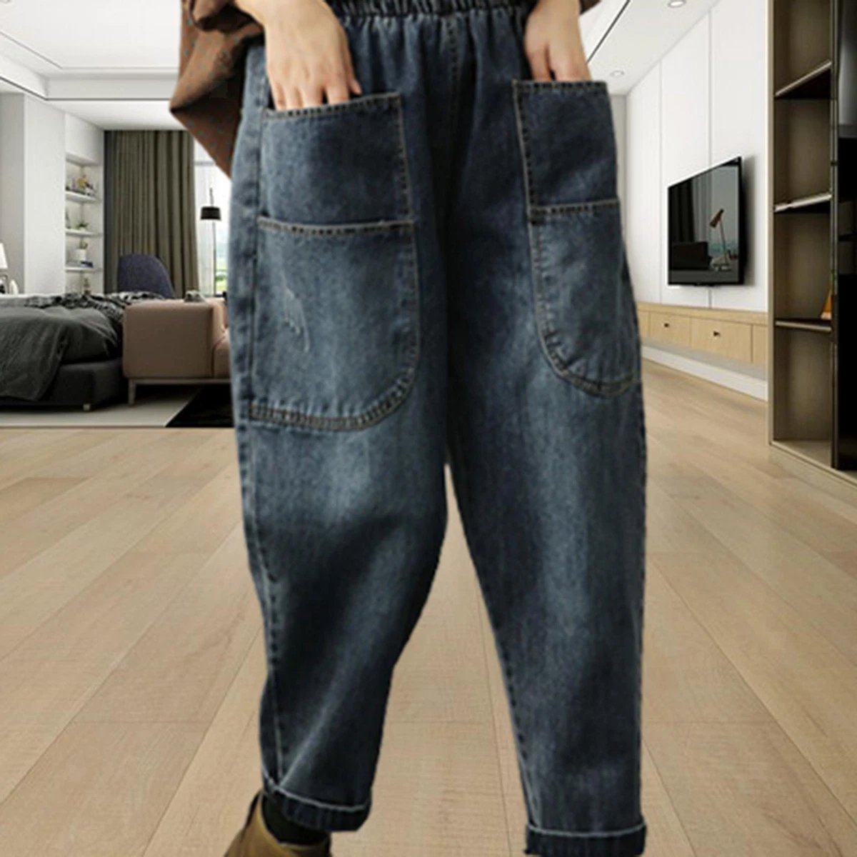 Sarouel femme en jean new arrivals