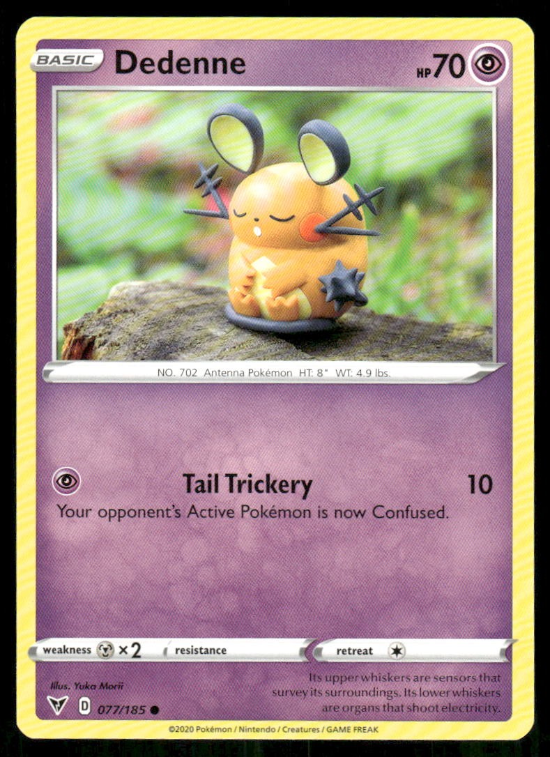 Dedenne SWSH04: Vivid Voltage [077/185] NM Pokemon Yuka Morii
