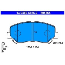 Satz Bremsbeläge Bremsklötze vorne für Mazda CX-5 KE KF | 24268423